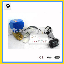 2 way 12vdc brass 3/4" electric actuator valve with manual override abd signal feedback for water leakage detection system